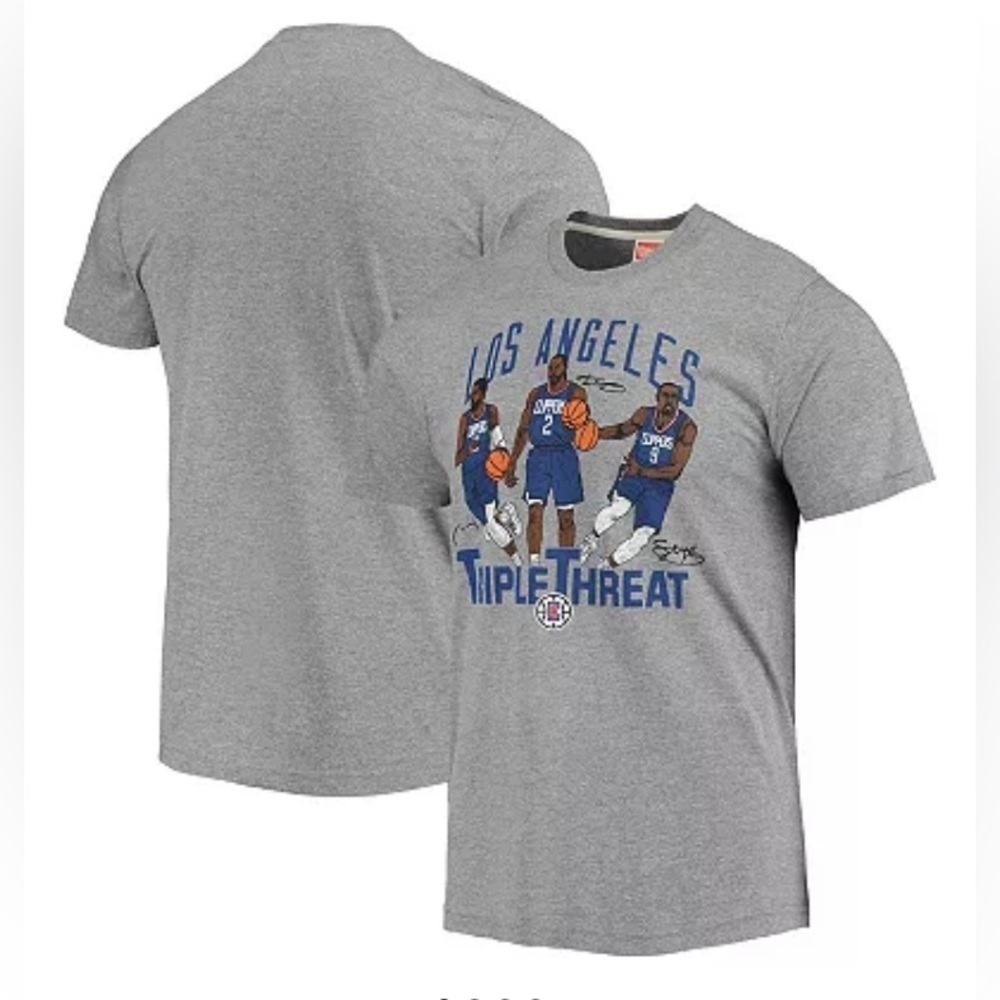 LA Clippers Homage -NEW- Kawhi Leonard/Paul George/Serge Ibaka Triple Threat Tee